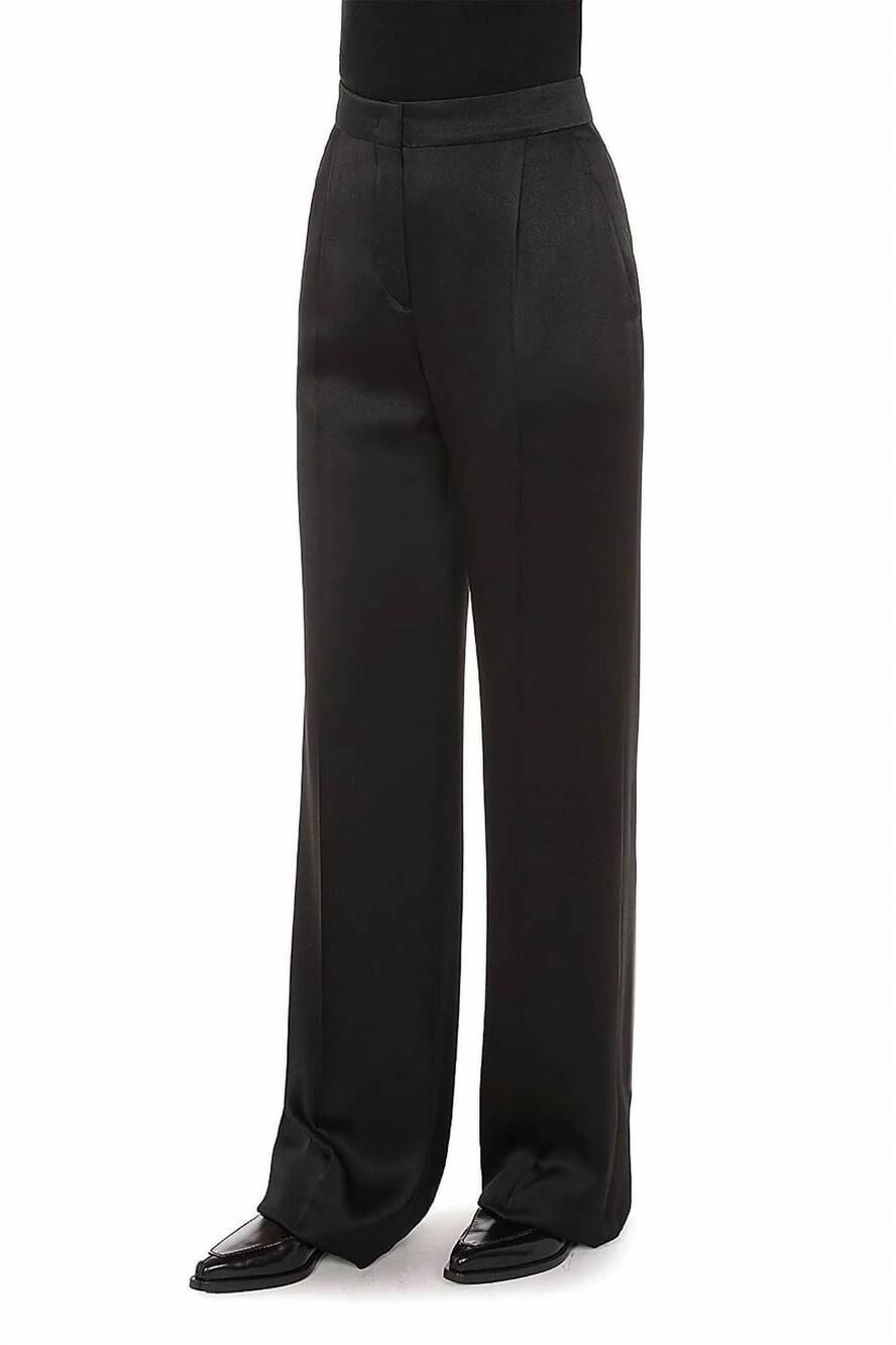 NEW ALBERTA FERRETTI flat front satin trouser in black